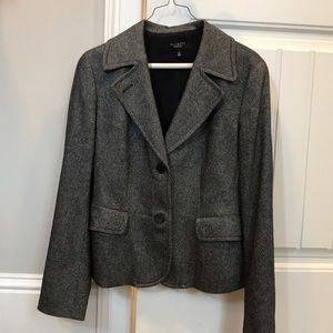 Black and Gray cropped 2 button jacket